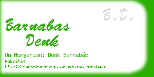 barnabas denk business card