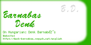 barnabas denk business card